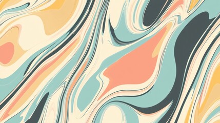 Harmonious Swirls: A Mesmerizing Abstract Background with Fluid Pastel Colors