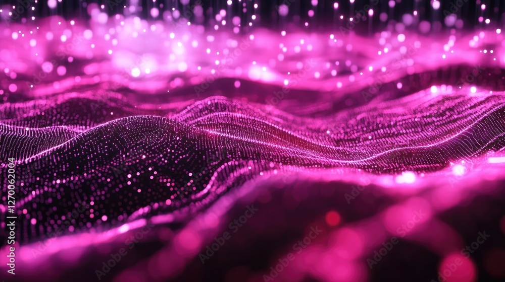 Poster neural network deep learning background with abstract futuristic ai-powered data flow.