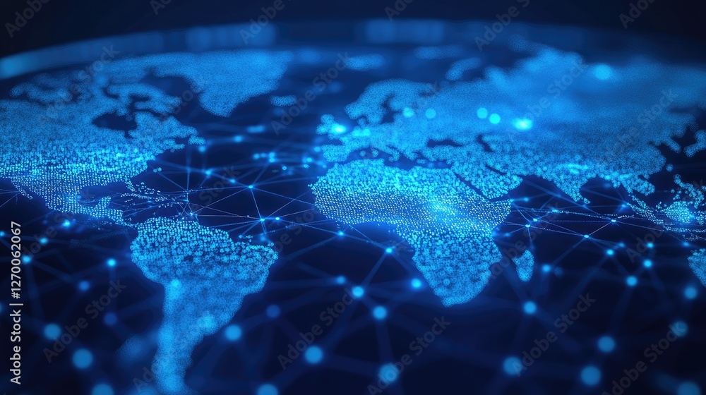 Poster next-gen payment networks, interconnected digital currency exchanges over a world map.