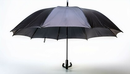 black umbrella isolated on white background