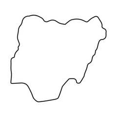 map of Nigeria line icon