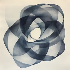 Fototapeta premium Abstract swirling lines art print