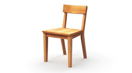 Wooden chair, studio, isolated, simple design