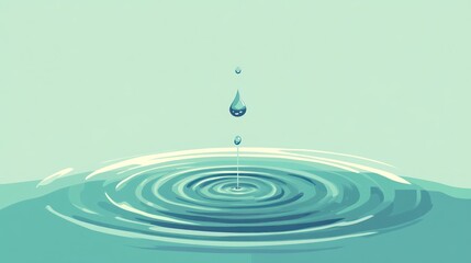 Water drop ripple background design
