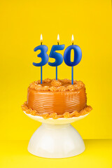 Candle number 350 - Number of followers or likes.