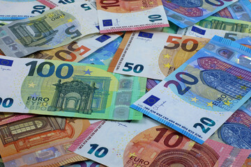 euro banknotes background