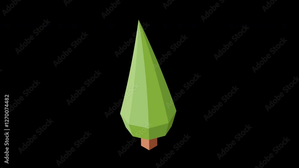 Poster isometric tree animation. tree isometric elements. isometric tree element for landscape design. park