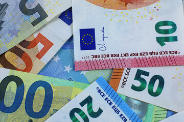 euro banknotes background