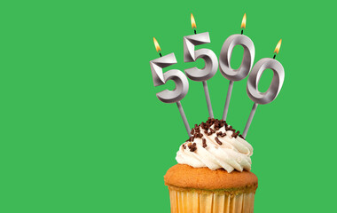 Number of followers or likes - Candle number 5500.