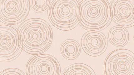 Minimal abstract pattern with hand-painted white circles on a beige background, featuring organic brushstroke textures and simple geometric shapes, suitable for wallpapers, textiles, stationery,