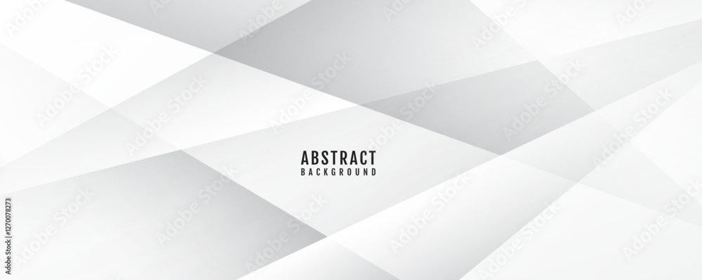 Poster 3d white geometric abstract background overlap layer on bright space with polygon effect decoration.