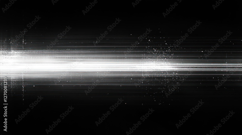 Poster abstract silver lines and sparkles on a dark background for design projects
