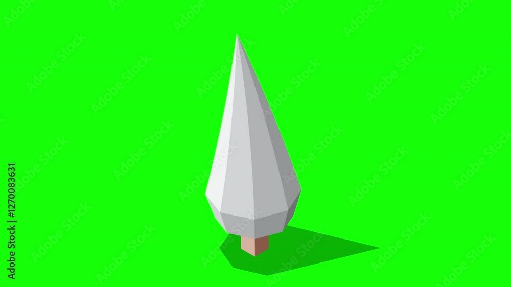 Poster isometric winter tree animation. tree isometric elements. isometric tree element for landscape desig