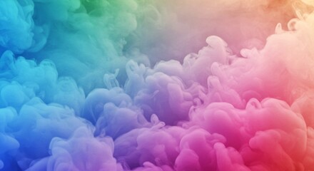 Fototapeta premium Organic smoke plumes in neon and pastel tones blending seamlessly