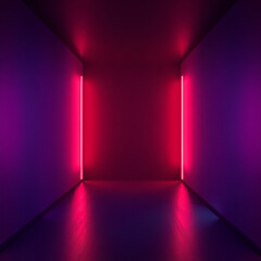 corridor with smooth neon light walls, ideal for advertisements and advertising videos