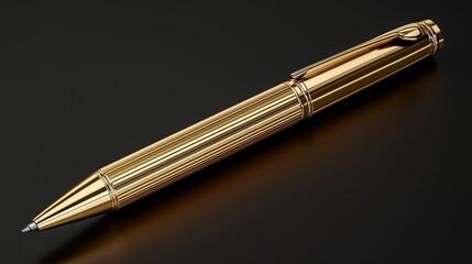 Premium Metallic Pen Mockup for Luxury Branding and Design Projects in 3D Illustration
