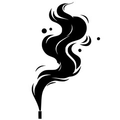 Smoke flare silhouette