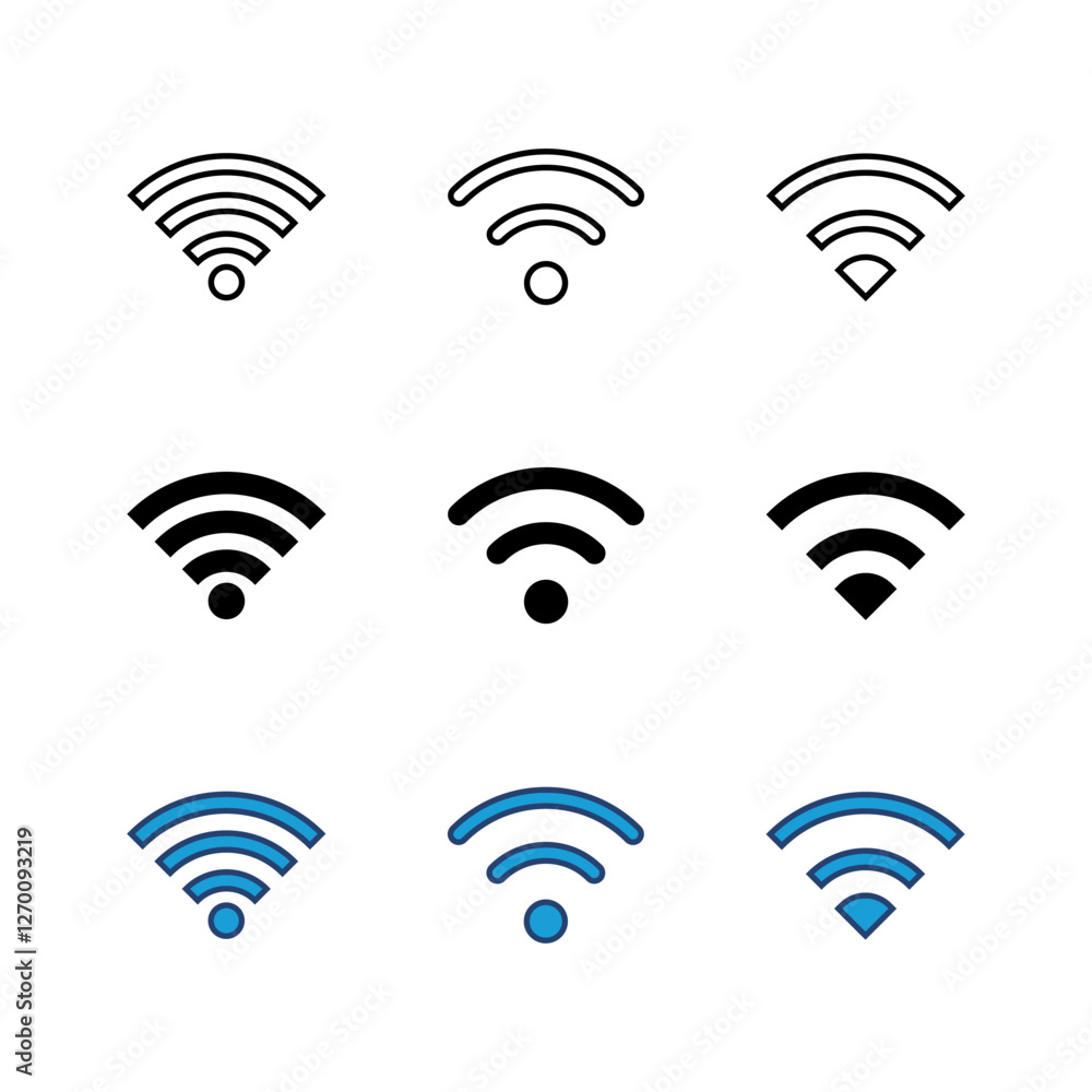 Poster wifi icon set. signal vector icon. wireless icon vector
