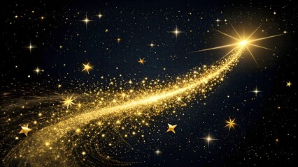 Shooting Star in a Starry Sky