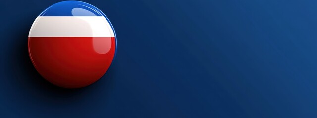 Naklejka premium Vibrant Representation of the Russian Flag on a Bold Blue Background Evokes National Pride