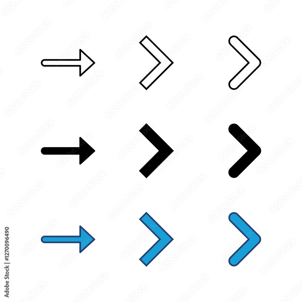Poster arrow icon set. arrow symbol. arrow sign for your web design.