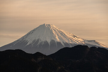Fototapeta premium 朝焼けの富士山