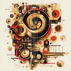 Obraz premium Abstract musical instrument graphic design