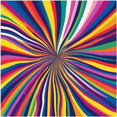 Abstract colorful radial stripes background