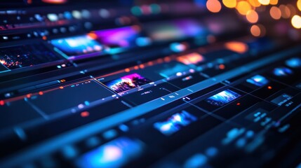 Digital Video Editing Interface with Timeline and Effects Processing