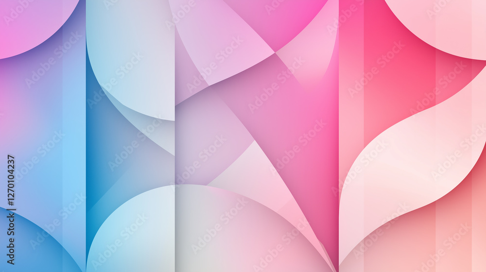 Poster Abstract modern background with colorful overlapping shapes creating a stylish and dynamic design