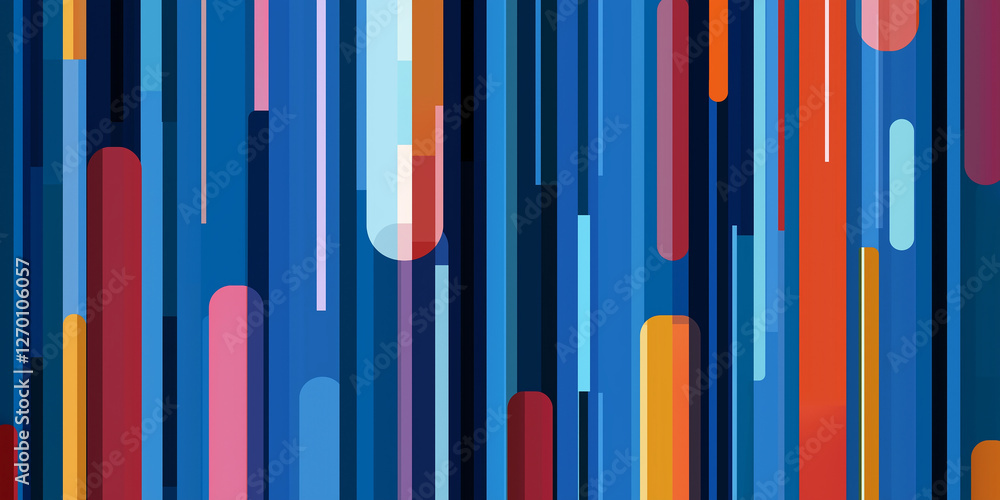 Poster colorful vertical stripes creating modern abstract background
