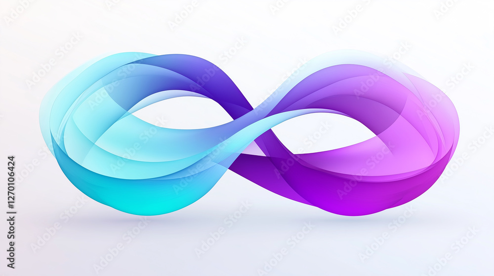 Poster abstract infinity symbol showing eternity and limitless power