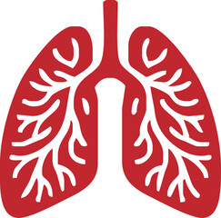 lungs icon Vector Flat design.icon Style Lungs outline Human internal organ, lungs line icon design for medical app, logo, website. Vector illustration. Lungs vector icon 
