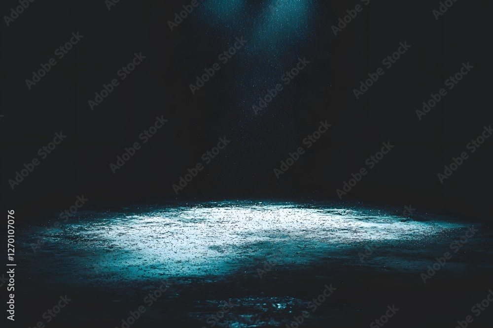 Poster mysterious illumination: a captivating abstract composition, where an unseen light source casts an e