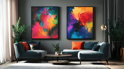 Intuitive canvas adorned with acrylic blends and rich textured expressions for contemporary art representation. Harmonic Energy Constructs. Illustration