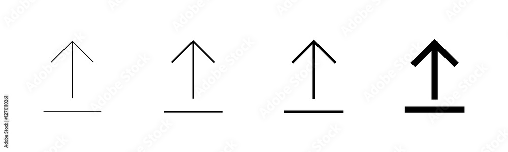 Poster upload icon vector isolated on white background. upload sign icon. upload button. load symbol.