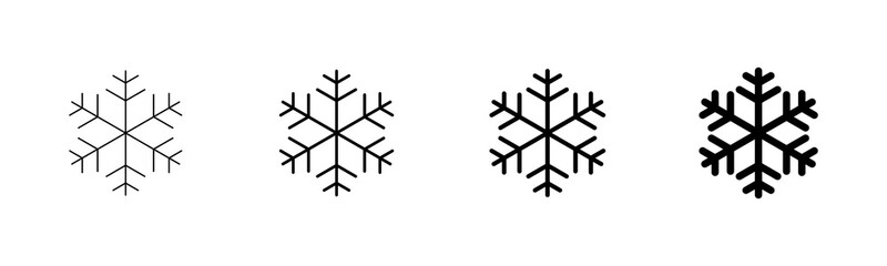 Snowflake icon vector isolated on white background. snow icon vector. Symbol of winter, frozen