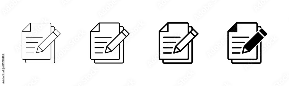Poster note icon vector isolated on white background. taking note icon vector. edit line icon. document wri