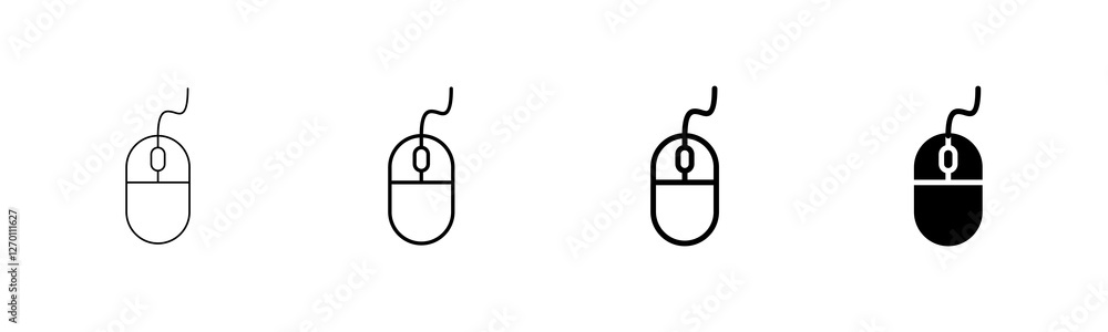 Poster computer mouse icon vector isolated on white background. computer mouse vector icon