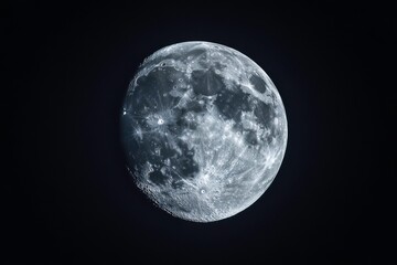 Obraz premium full moon over black