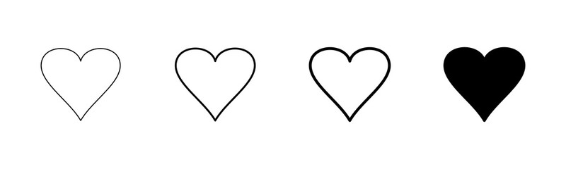 Heart icon vector isolated on white background. Heart vector icon. Like icon vector. Love