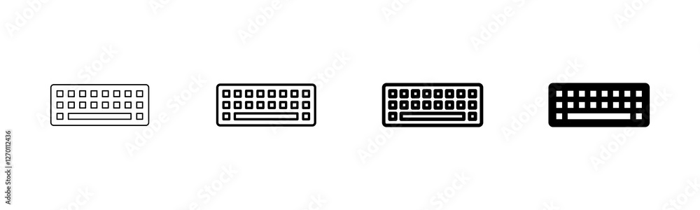 Fototapete keyboard icon vector isolated on white background. keyboard vector symbol