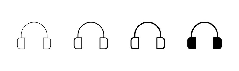Obraz premium Headphone icon vector isolated on white background. Headphone vector icon. Call us