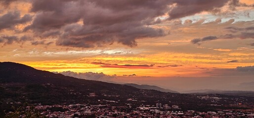 Sunset View over San Rafael, Costa Rica
