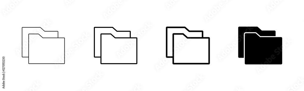 Poster folder icon vector isolated on white background. folder and documents icon. icon archive