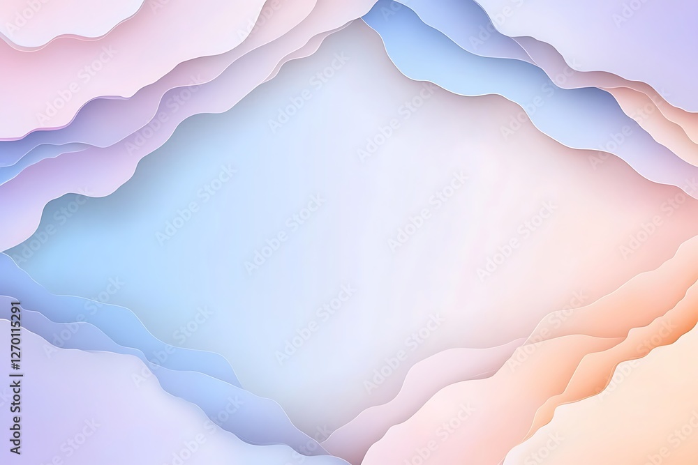 Poster abstract digital graphic creation modern layered design with soft color aesthetics