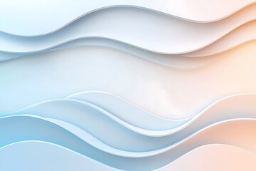Obraz premium Modern abstract design gentle waves of blue and white for a tranquil environment