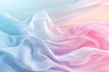Flowing silk textures abstract art digital creation soft colors aesthetic serenity