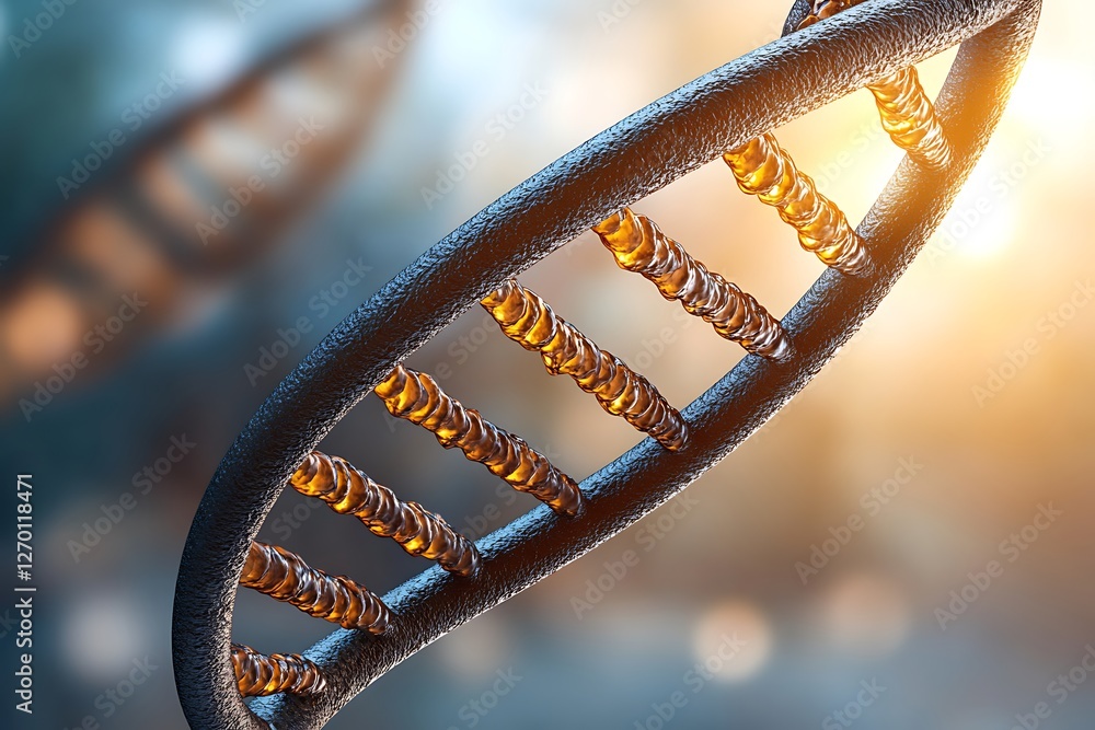 Aufkleber exploring dna structure and function close-up scientific illustrations and innovative concepts