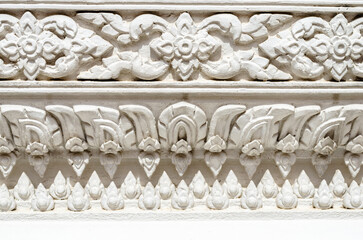 Ornate decorative stone wall design